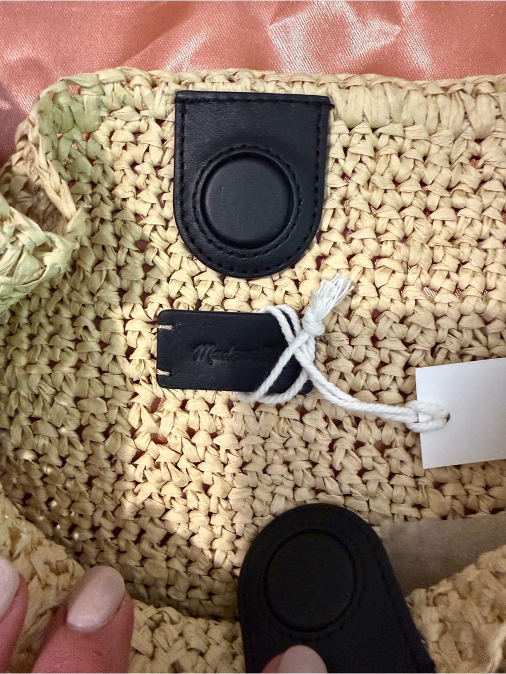 Madewell The Mylie Shoulder Bag in Straw w/ original charm NWT - Picture 9 of 11
